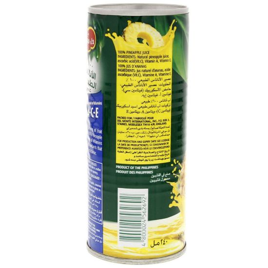 Picture of Del Monte Pineapple Juice 240 ml(N)