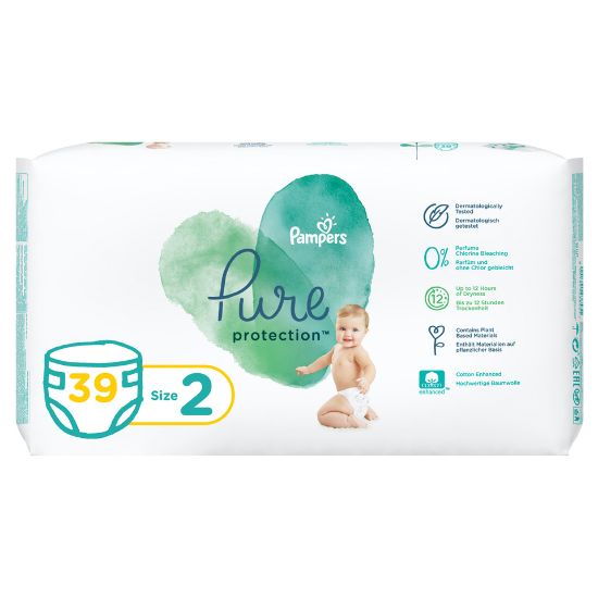 Picture of Pampers Pure Protection Diapers Size 2 4-8kg 39pcs