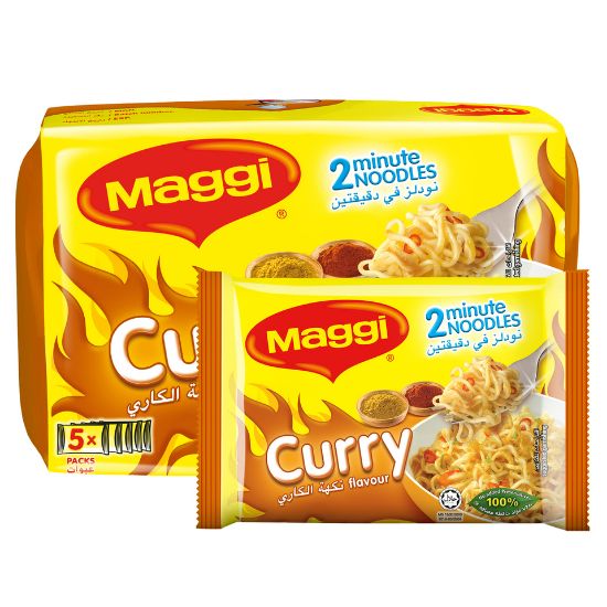 Picture of Maggi 2 Minutes Curry Noodles 5 x 79g(N)