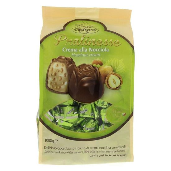 Picture of Crispo Pralinesse Milk Chocolate with Hazelnut Cream & Cereal 1kg(N)