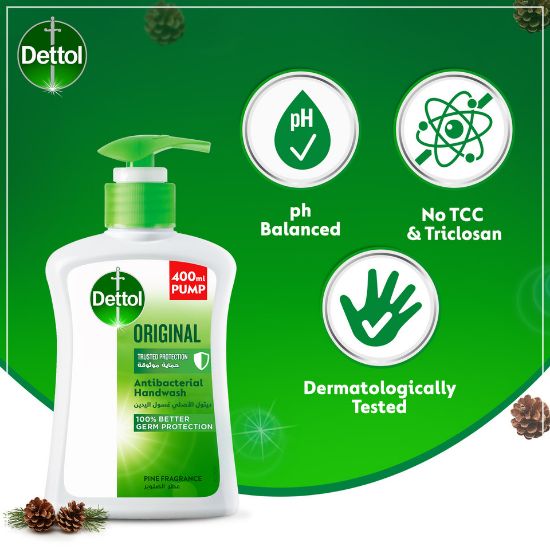 Picture of Dettol Original Handwash Liquid Soap Pine Fragrance 400ml