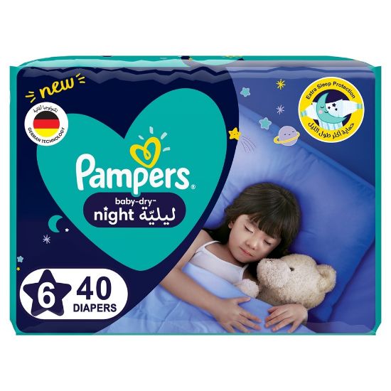 Picture of Pampers Baby-Dry Night Diapers Size 6 14+kg 40pcs