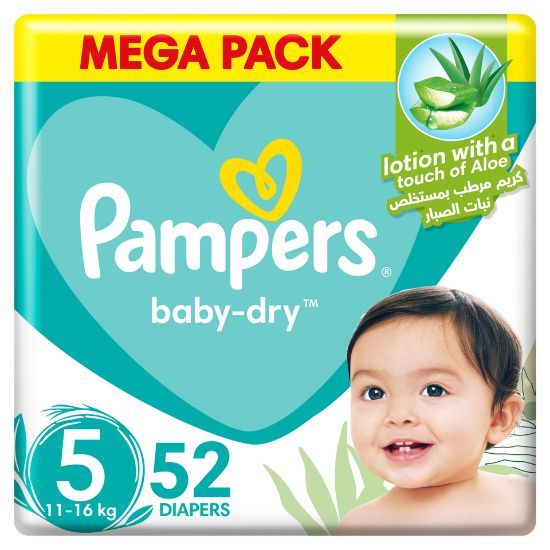 Picture of Pampers Baby-Dry Diapers Size 5, 11-16kg 52pcs