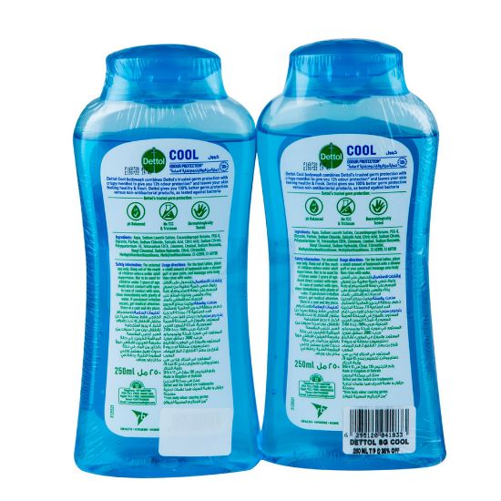 Picture of Dettol Anti-Bacterial Body Wash Cool Mint & Bergamot 2 x 250ml