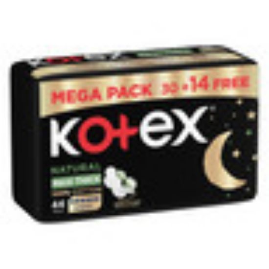 Picture of Kotex Maxi Thick Night Sanitary Pads With Wings 30+14