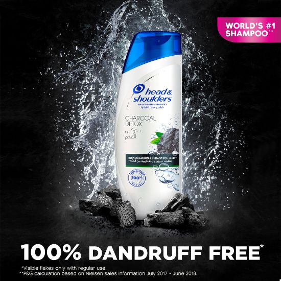 Picture of Head & Shoulders Charcoal Detox Anti-Dandruff Shampoo 3 x 400ml