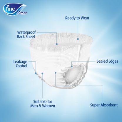 Picture of Fine Care Incontinence Adult Pull-ups/Pants Medium Waist (80 - 110 cm) 14pcs