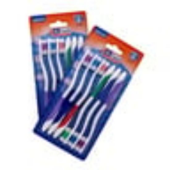 Picture of Dr.Fresh Medium Tooth Brush Assorted Color 6pcs 1+1