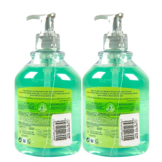 Picture of Johnson's Anti-Bacterial Micellar Hand Wash Mint 2 x 500ml