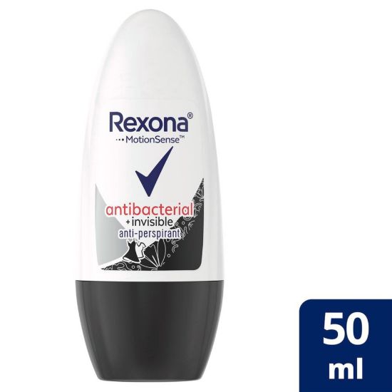 Picture of Rexona Antibacterial + Invisible Antiperspirant Roll-On For Women 50 ml