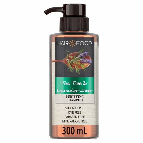 Picture of Hair Food Sulfate Free Shampoo Dye Free Purifying Treatment with Tea Tree and Lavender Water 300ml