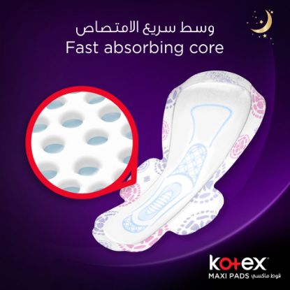 Picture of Kotex Maxi Thick Night Pads  With Wings 24pcs