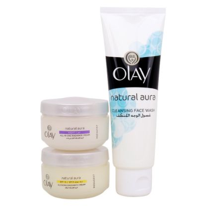 Picture of Olay Natural White Day Cream 50ml + Night Cream 50ml + Face Wash 100ml