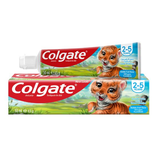 Picture of Colgate Toothpaste Anticavity For Kids 2-5 Years Bubble Fruit 65g