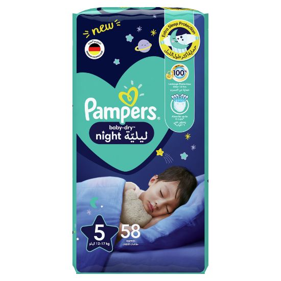 Picture of Pampers Baby-Dry Night Diapers Size 5 12-17kg 58pcs