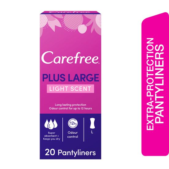 Picture of Carefree Panty Liners Plus Large Light Scent 20pcs