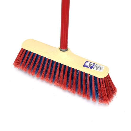 Picture of Mr.Brush 290.12 Export Soft Broom with long Stick, Assorted colors