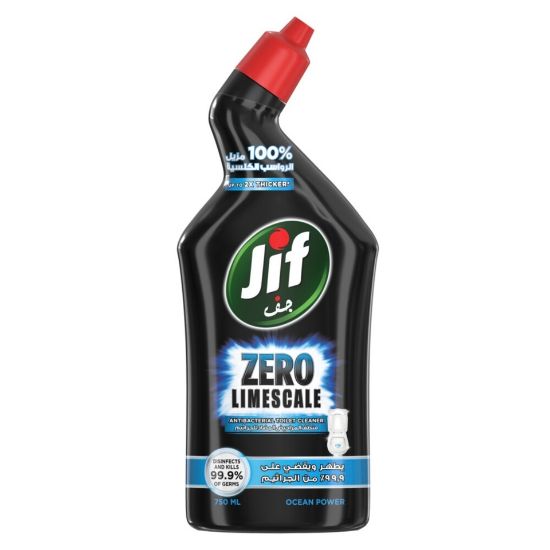 Picture of JIF Zero Limescale Ocean Power Anti-Bacterial Toilet Cleaner 750ml