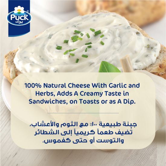 Picture of Puck Cream Cheese Garlic & Herbs Spread 300g