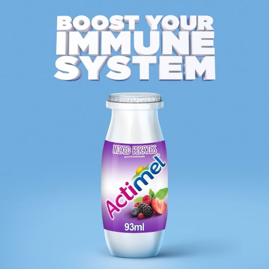 Picture of Actimel Mixed Berries Skimmed Dairy Drink 4 x 93ml(N)