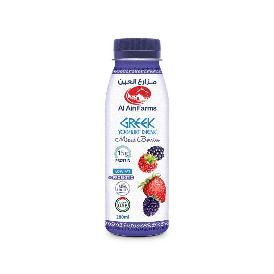 Picture of Al Ain Greek Style Mixed Berries Yoghurt Drink 280ml(N)