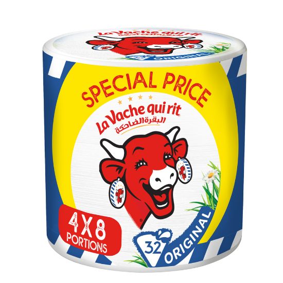 Picture of La Vache qui rit Original Spreadable Cheese Triangles 4 x 8 Portions 480g