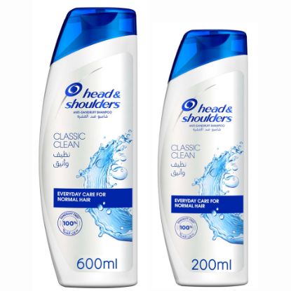 Picture of Head & Shoulders Classic Clean Anti-Dandruff Shampoo 600ml + 200ml