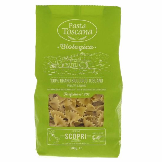 Picture of Pasta Toscana Farfalle No.201 100% Organic Durum Wheat Semolina Pasta 500 g(N)