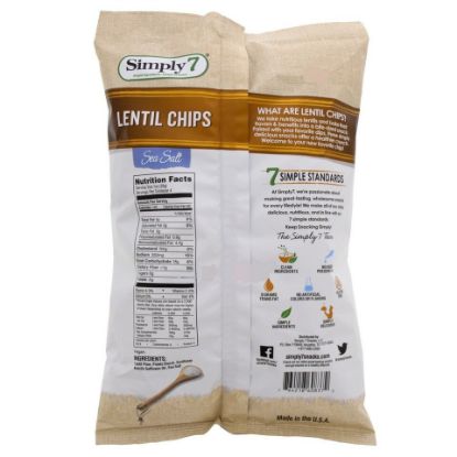 Picture of Simply 7 Lentil Chips Sea Salt 113g