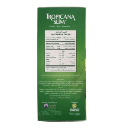 Picture of Tropicana Slim Calorie Fresh Sweetener With Stevia Stick Pack 150 Gm(N)