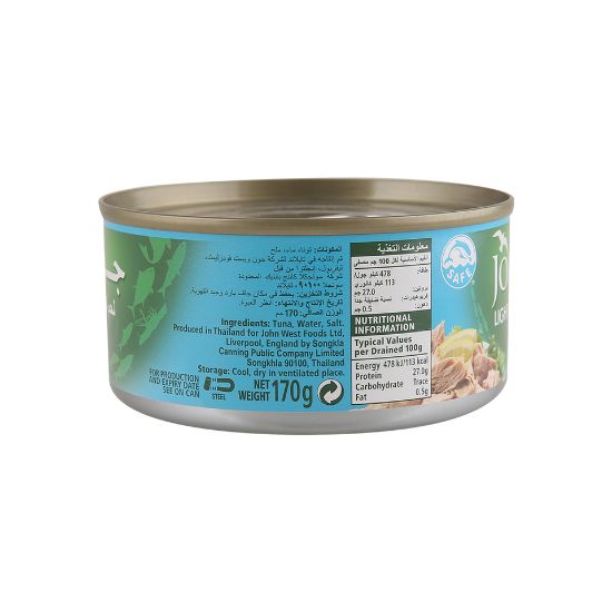 Picture of John West Light Meat Tuna Chunks In Water 170g