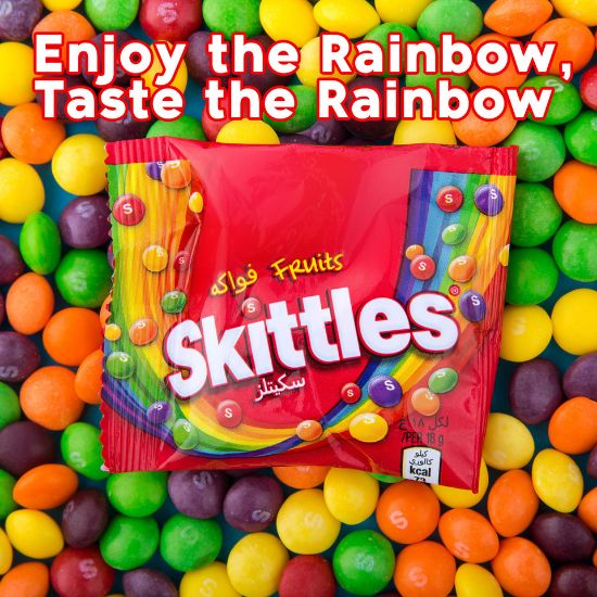 Picture of Skittles Candy Coated Chewy Lens Fruit 11 x 18g(N)