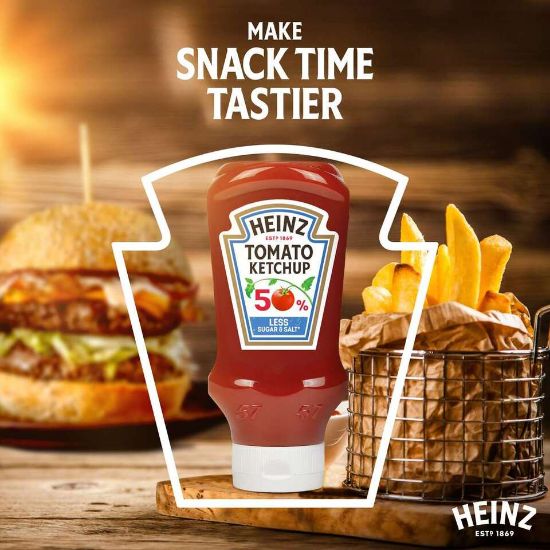 Picture of Heinz Less Sugar and Salt Tomato Ketchup 435g