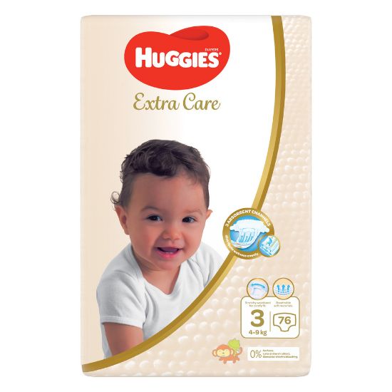 Picture of Huggies Extra Care Diaper Size 3 4-9kg 76 pcs