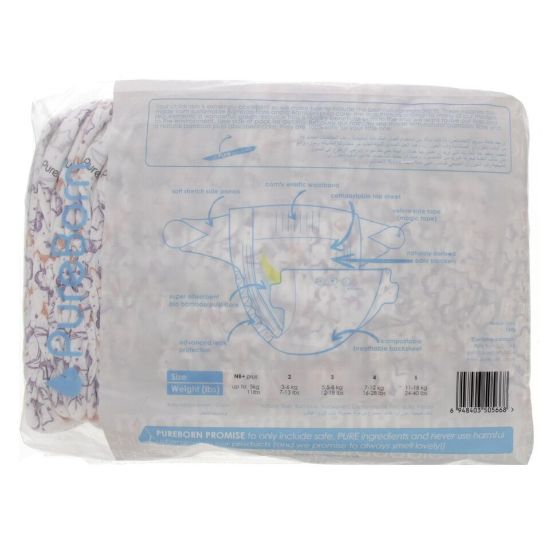 Picture of Pure Born Diaper Size 4, 7-12kg 24Pcs