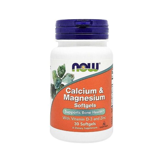 Picture of Now Foods Calcium & Magnesium with Vitamin D3 and Zinc 30pcs