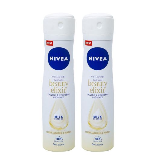 Picture of Nivea Anti-Perspirant Beauty Elixir Fresh Jasmine & Amber 2 x 150ml