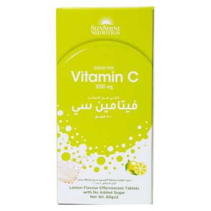 Picture of Sunshine Nutrition Vitamin C Lemon Tablets 2 x 80g