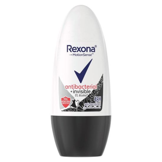 Picture of Rexona Antibacterial + Invisible Antiperspirant Roll-On For Women 50 ml