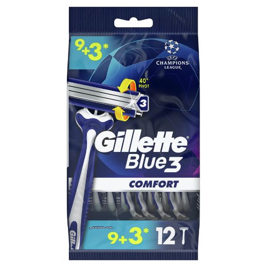 Picture of Gillette Blue 3 Comfort Disposable Men's Razors 9+3