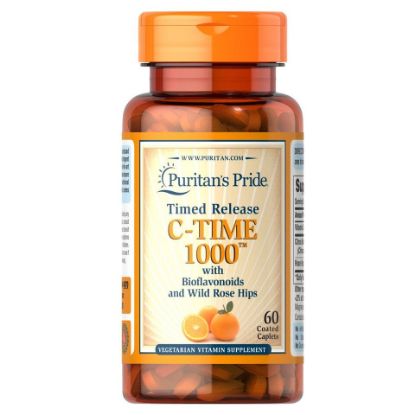 Picture of Puritan's Pride Time Release Vitamin C-1000mg With Bioflavonoids And Wild Rose Hips 60pcs