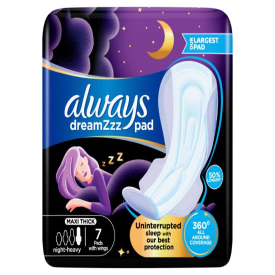 Picture of Always Dreamzz Pad Clean & Dry Maxi Thick Night Long With Wings 7pcs