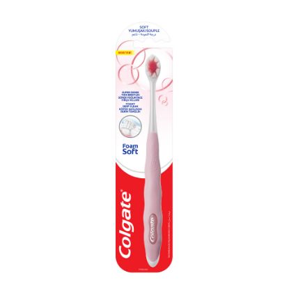 Picture of Colgate FoamSoft Super Dense Thin Soft Bristle Toothbrush Assorted Colours 1pc