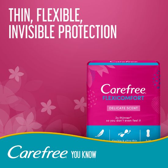 Picture of Carefree Panty Liners FlexiComfort Delicate Scent 20pcs