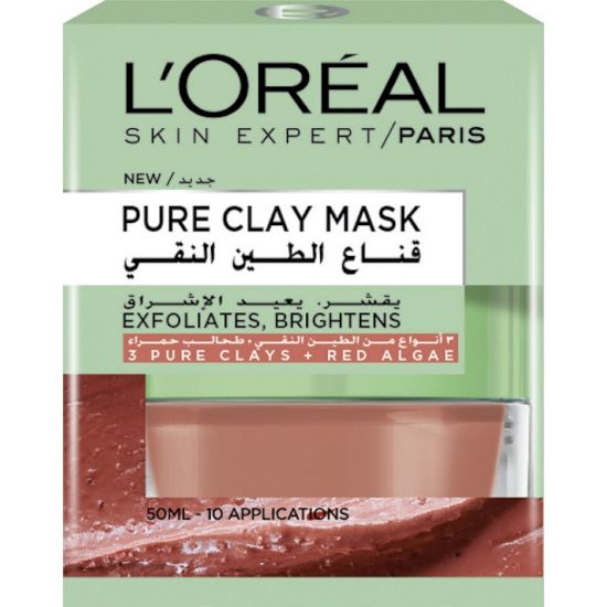 Picture of L'Oreal Paris Pure Clay Red Mask Exfoliates And Brightens Pores 50ml