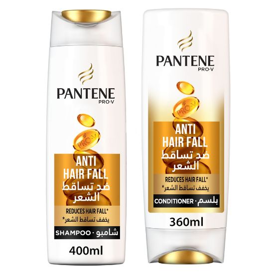 Picture of Pantene Pro-V Anti-Hair Fall Shampoo 400ml + Conditioner 360ml