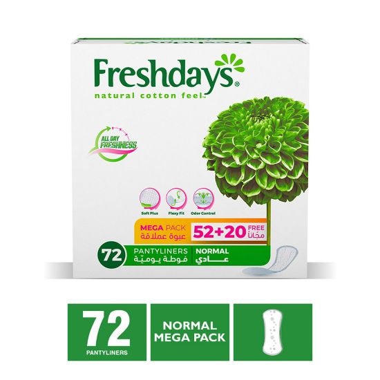 Picture of Sanita Freshdays Panty Liners Normal 52 + 20pcs