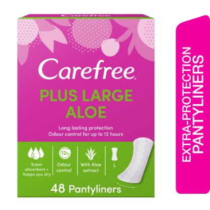 Picture of Carefree Panty Liners Plus Large Aloe 48pcs