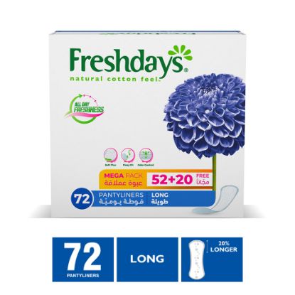 Picture of Freshdays Daily Liners Long 72pcs