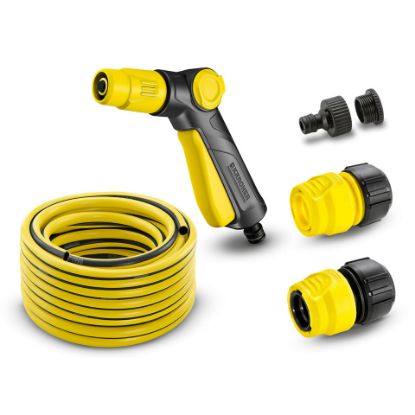 Picture of Karcher 20 m Hose Set With Spray Gun, G3/4 Brass Tap Adaptor, Yellow and Black